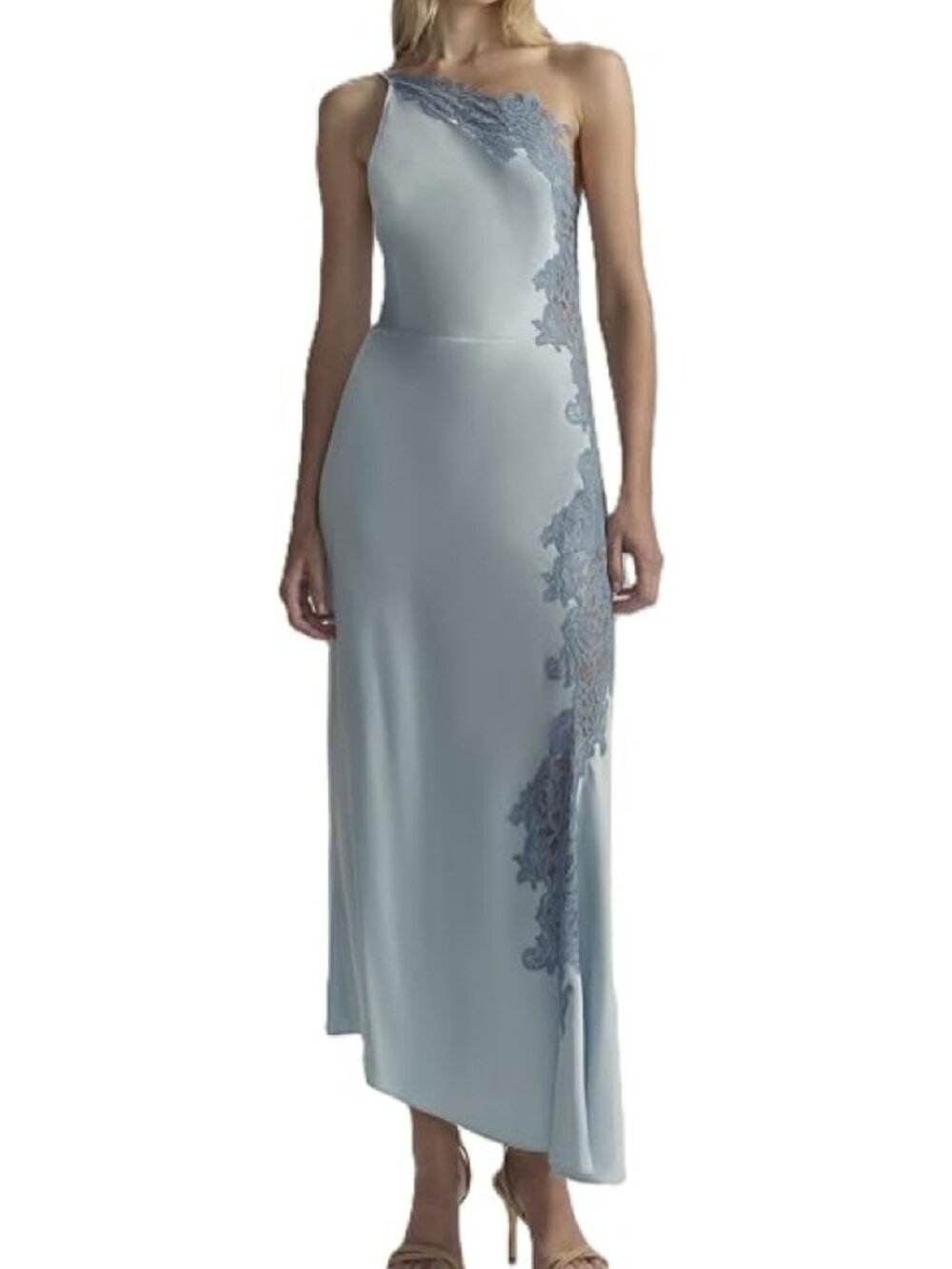 A.L.C. ✨ Lou Satin and Lace Midi Dress 2 NWT Delphinium Blue
